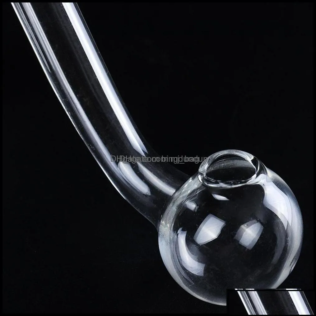Smoking Pipes Accessories Household Sundries Home Garden Clear 10Mm Male Joint Glass Bowls Pyrex Oil Burner Pipe Transparent Tobacco