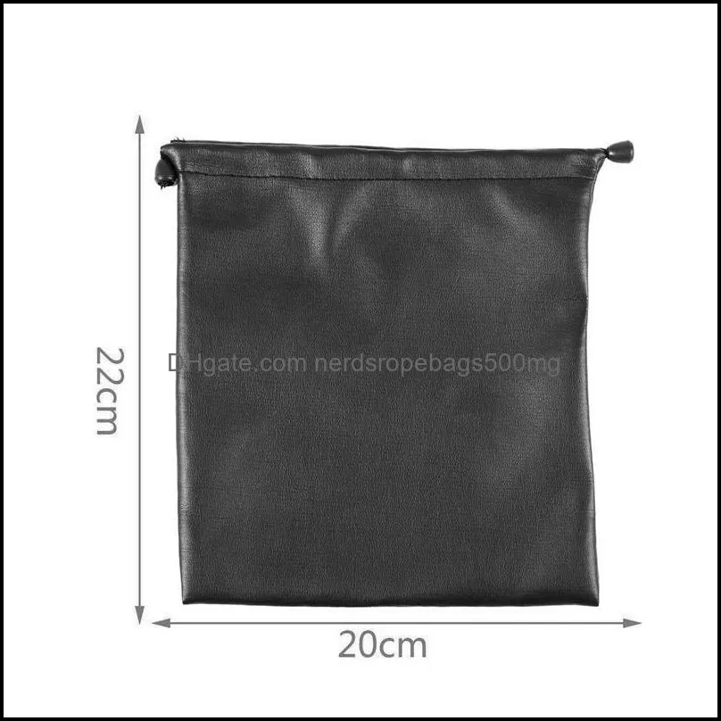 Storage Bags AAAK -2X PU Leather Soft Bag Pouch Case For Around Earphone AE TP-1 DJ Headphone Black