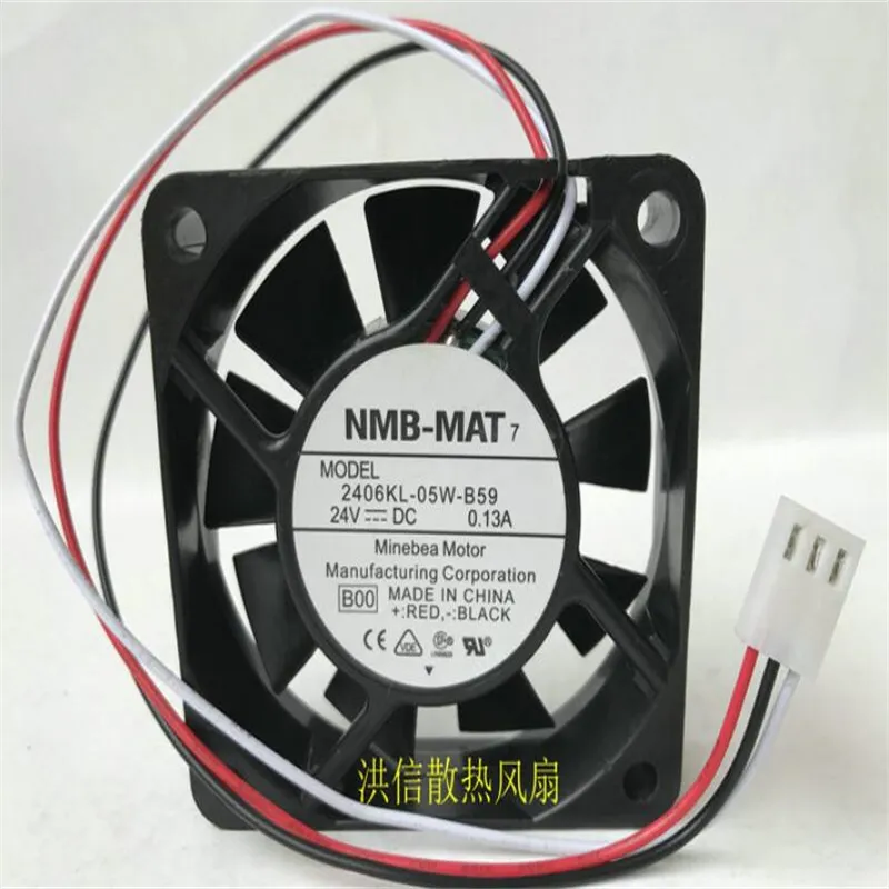 Ventilateur en gros: ventilateur de refroidissement à onduleur à trois fils d'origine NMB-MAT 6015 2406KL-05W-B59 24V 0.13A 6CM