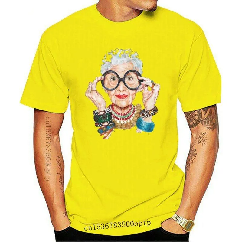 Herr t-shirts iris apfel tryckt herr t-shirt s-3xl skjorta mode är den ultimata formen av självmärke