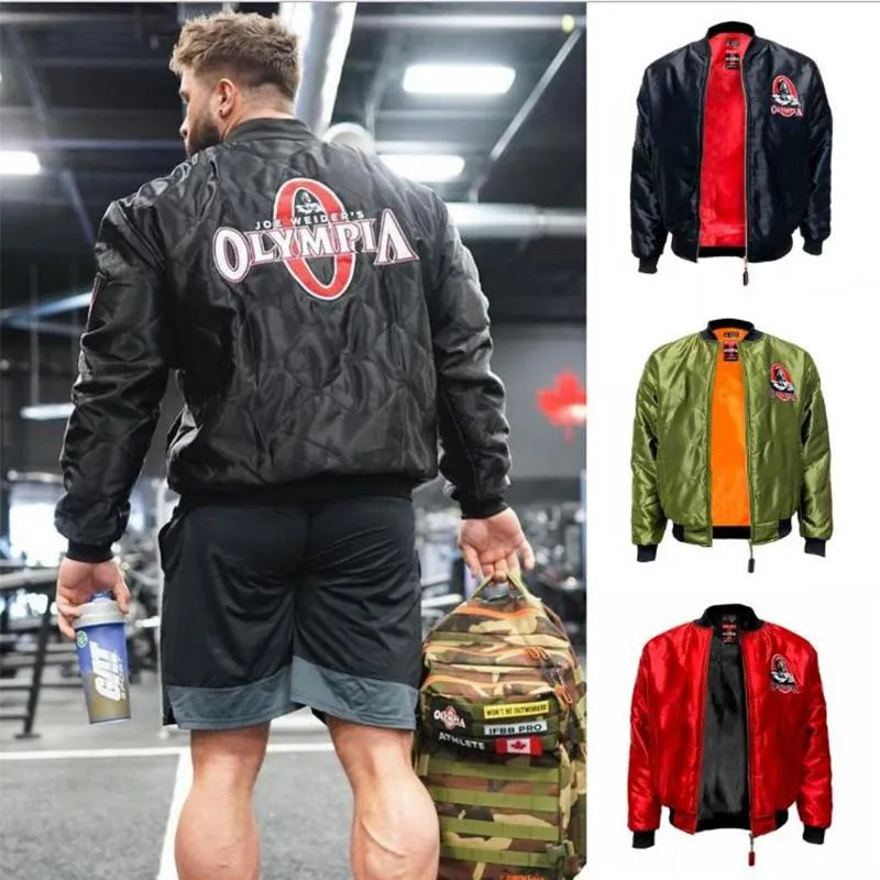 Men's Jackets Mens Zipper Jacket Winter Fashion Casual Male Gyms Fitness Bodybuilding Cotton Sweatshirt Sportswear Brand TopMen's