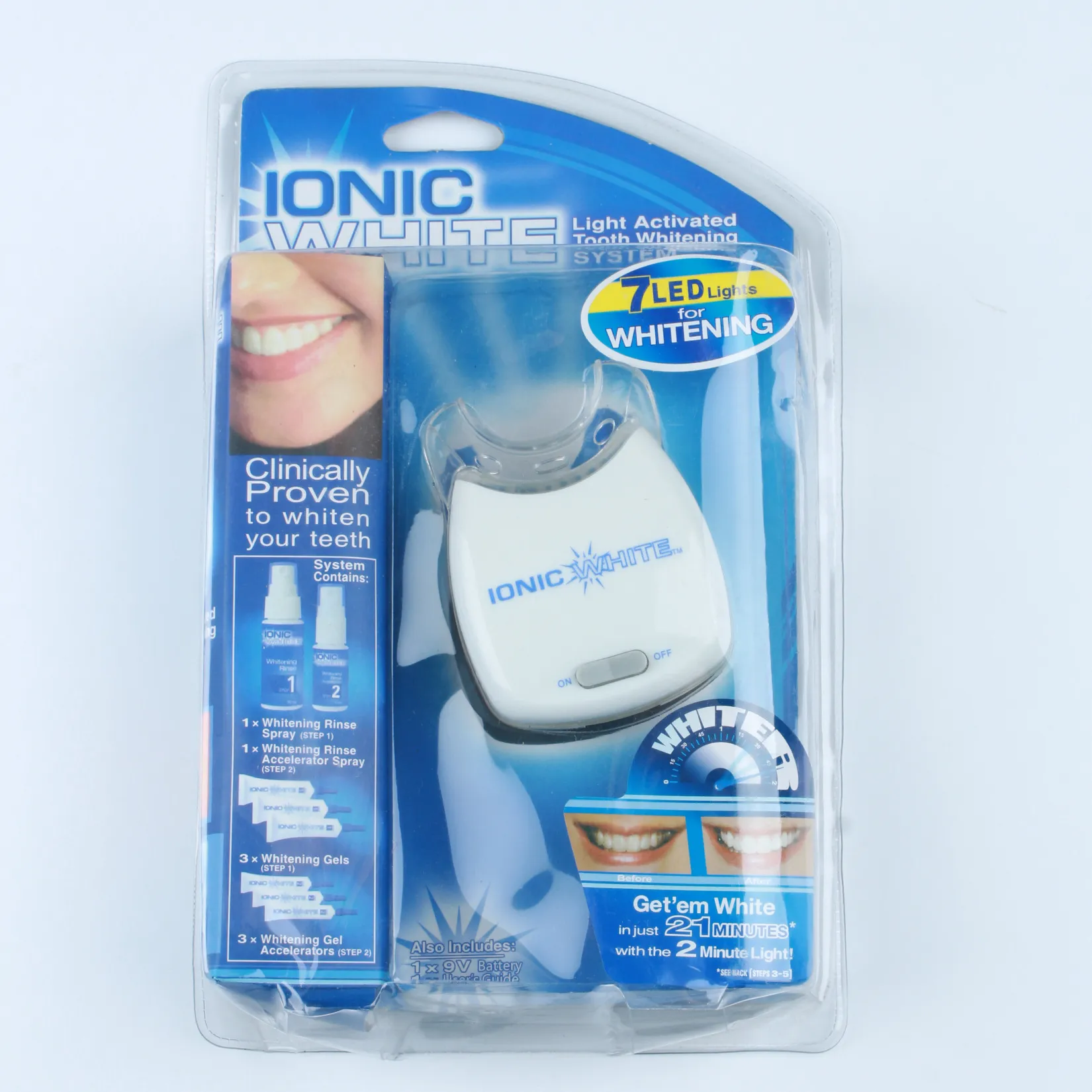 IONIC WHITE Teeth Whitening Kit Ion Teeth Whitening Light Activated