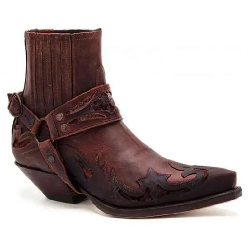 Mens pointed toe western outlet boots