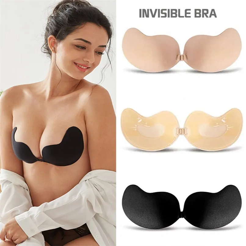 Silicone adhesive push clearance up bra