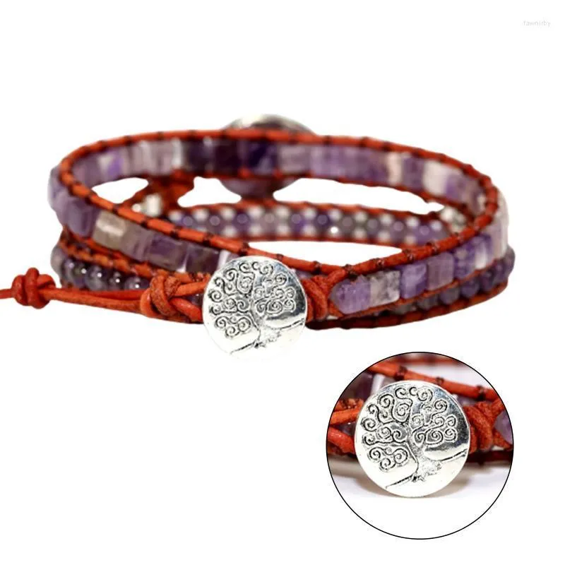 Brins de perles 7 bracelets chakra tricotant des perles de pierre naturelle bijoux de poignet avec décor énergétique cadeau de style ethnique pour les filles femmes D88 Fawn22