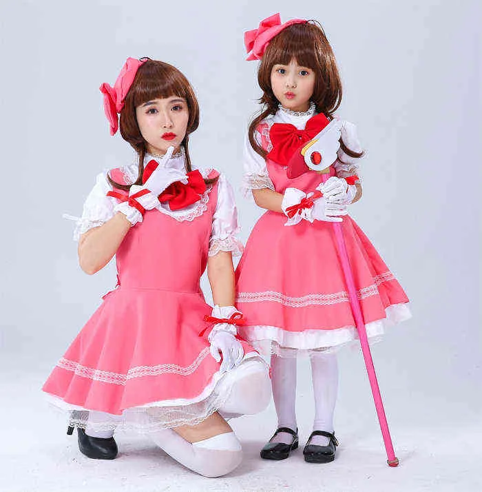 sakura kinomoto dress JEQHOZ Cardcaptor Cosplay Sakura Uniform Pink Battle Suit Halloween Outfits : Clothing, Shoes & Jewelry Care Instructions New gorgeous dress for our