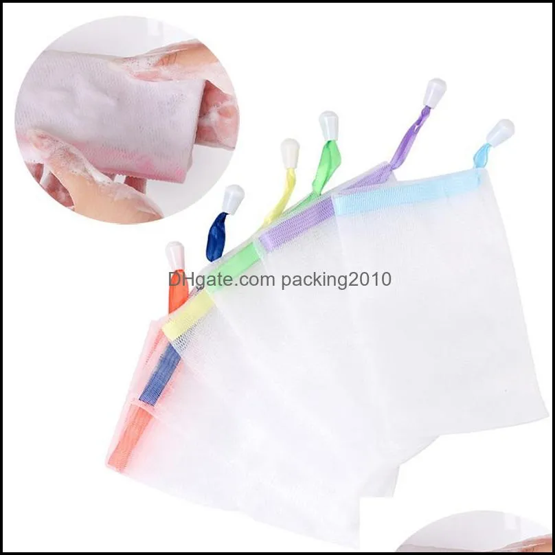 Other Bath Toilet Supplies Home Garden Bathroom Soft And Hangable Soap Foam Mesh Bag To Clean The Foaming Net Drop Delivery 2021 6If8H