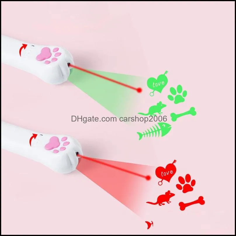 4 types usb pet led laser-cat laser toy interactive toy bright animation mouse shadow cat pointer light pen rechargeable toys