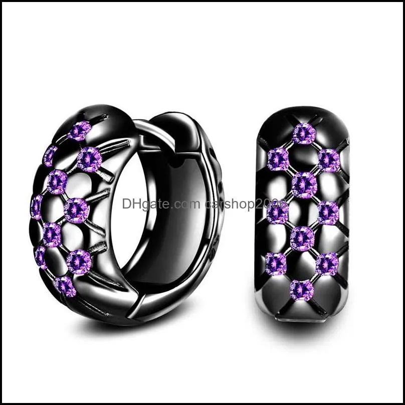 Orecchini a cerchio Hie Gioielli Sier Black Fashion Crystal Pearl per la festa nuziale della ragazza delle donne all'ingrosso - Drop Delivery 2021 Vpuv7