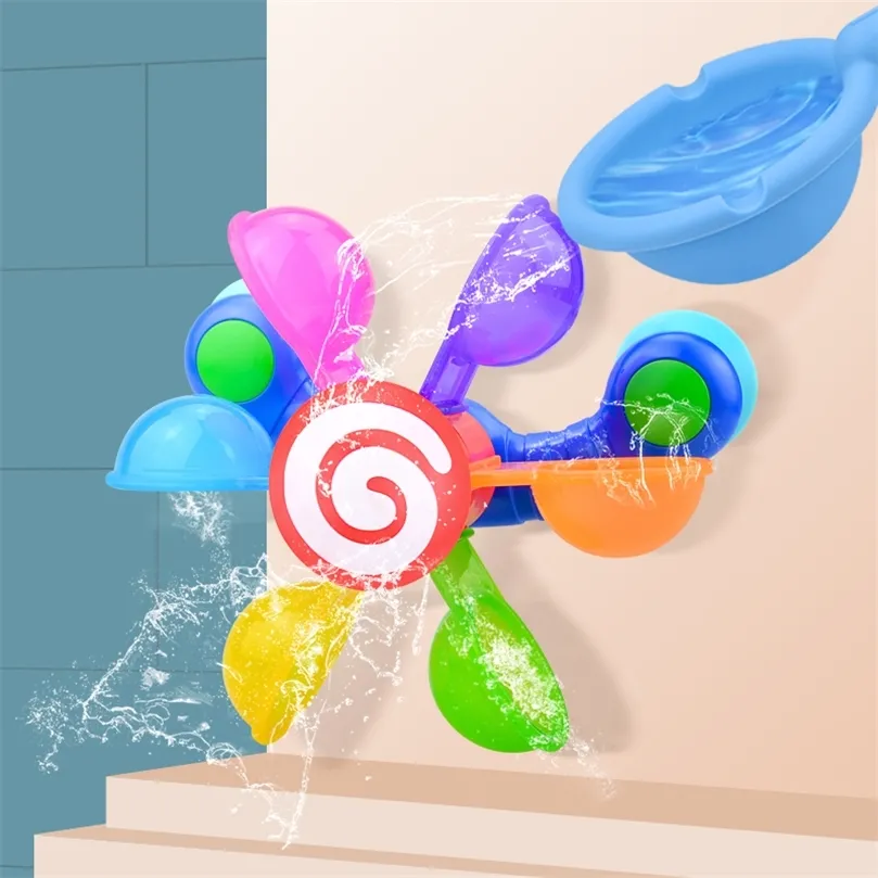 طفل حمام ألعاب ملونة للاستحمام Waterwing Sucker Pathub Pray Play Play Set Shower Sprinkler Toy For Kids Toddler Children 220531