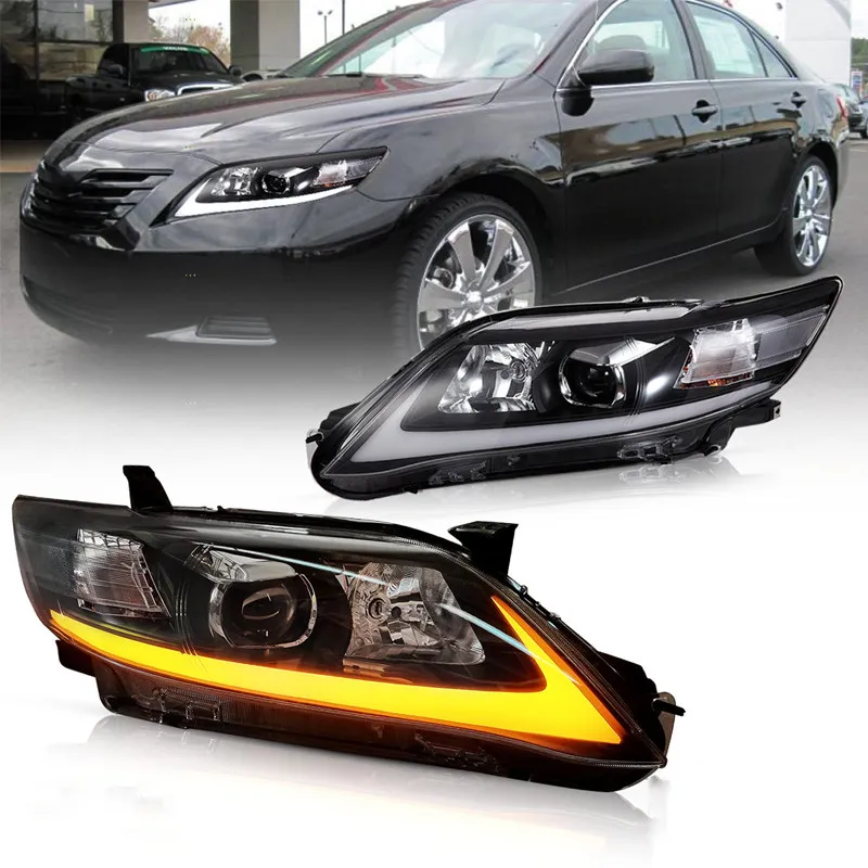 Samochód LED Reflektor Lampa Przednie Dla Toyota Camry 2009-2011 2 Kolory Mgła Parking Włącz Sygnał Light DRL Lampy głowicy Montaż