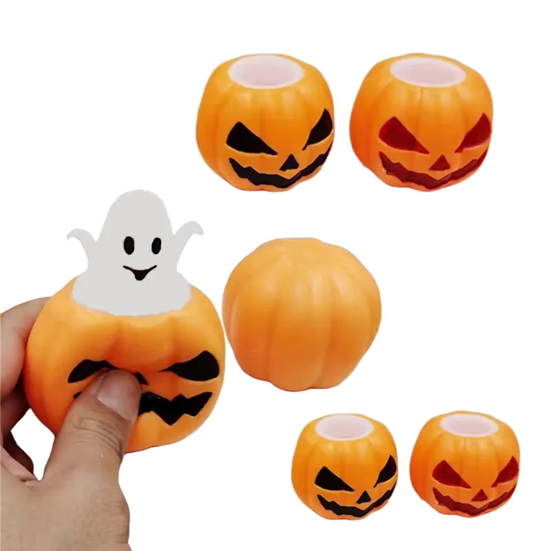 Fidget Toys Squishy Vent Toy新しいカボチャカップハロウィーンカボチャゴーストスクイーズ音楽TPR解凍