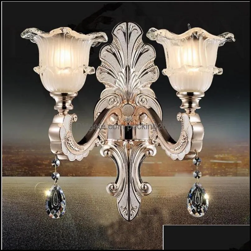 Wall Lamp Industrial Modern Crystal Sconces Bathroom Lamps Aisle Stairs Club El Bedroom Bedside Home Lighting