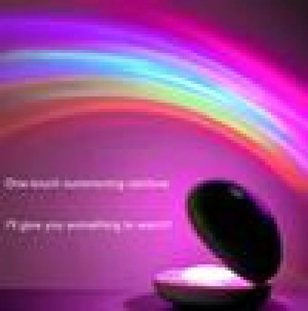 creative rainbow romantic projection LED lamp Shell rainbow projector arc color gradient small night light
