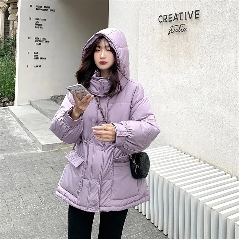 Kvinnors koreansk stil lös bomullsbomta jacka bomullsbomta jacka student vinterkläder brödjacka trend 201127