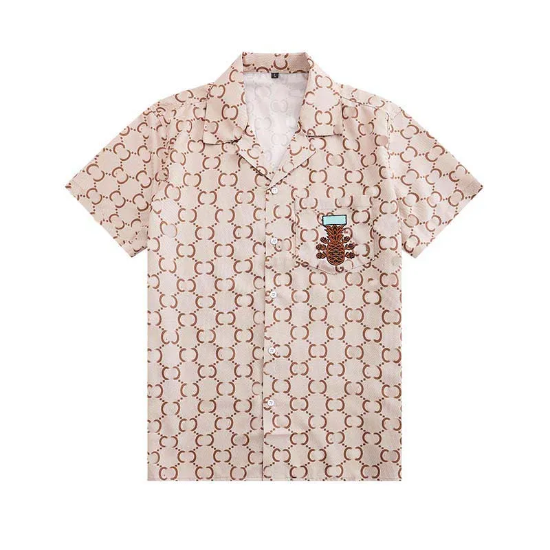 Shirts 2022 summer new men's loose long short sleeved flower Hawaii beach fashion Casual Shirts medusa men