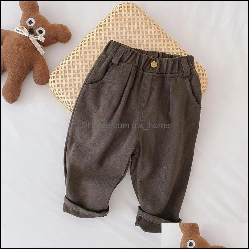 spring autumn children trousers kids boys solid color long pants fashion korean version baby jeans z6566