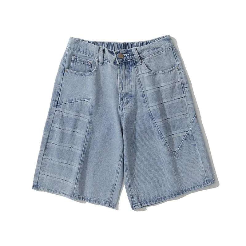 Shorts masculinos de verão de jeans casual de jeans de jeans finos de jeans curto