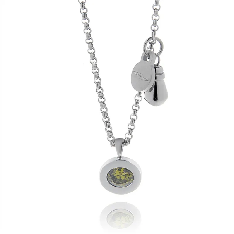 Niche Ampoule Collier Rond Hommes Et Femmes Design Haut De Gamme Multi-Pendentif Hip-Hop Marée Cool Titane Acier Bijoux Accessoires