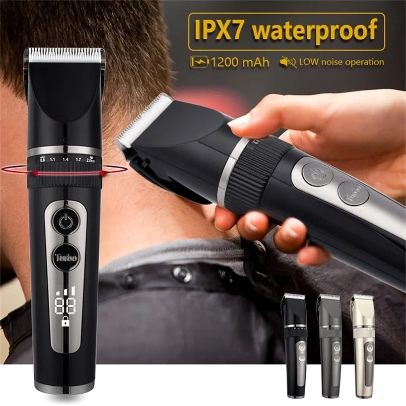 Professional Hair Clipper For Men Rechargeable Electric Razor Trimmer Cutting Machine Beard Fast Charging 220712