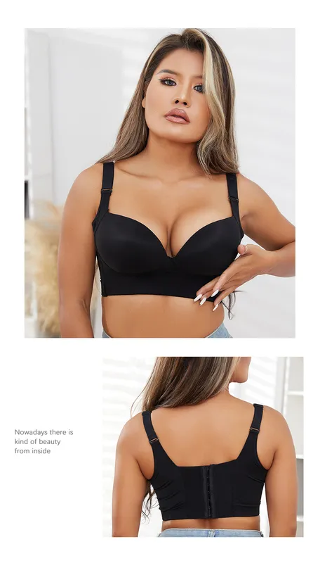 FallSweet Plus Size Bras Women Hide Back Fat Underwear Shpaer Incorporated  Full Back Coverage Deep Cup Sexy Push Up Bra Lingrie 22231t From Xdcdy,  $29.44