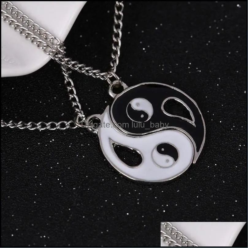 best friend necklace fantastic ying yang pendant necklaces women men jewelry for lovers colar masculino couples necklaces