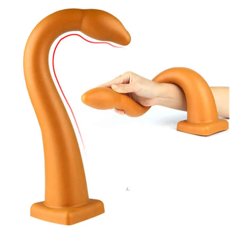 NXY Anal Toys Long Plug Dildo Big Butt met Suction Cup Vagina Vrouw Masturbator Prostaat Massage Erotisch seksspeelgoed voor mannen Vrouw 220506