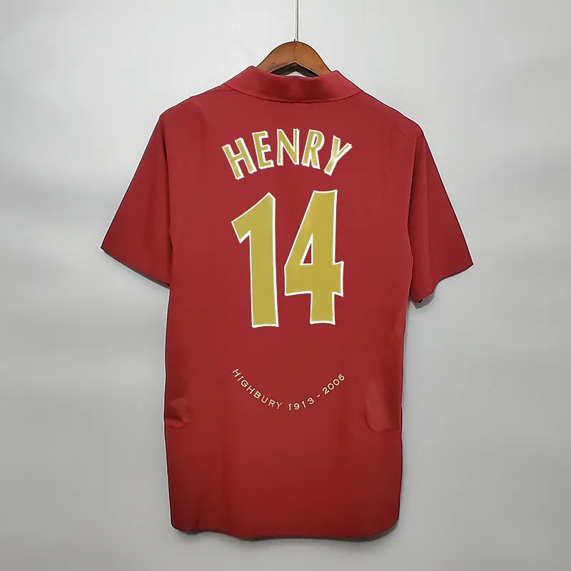 Retro 2005/06 Henry Bergkamp Van Persie maglie da calcio Highbury Vintage Shirt Classic Kit