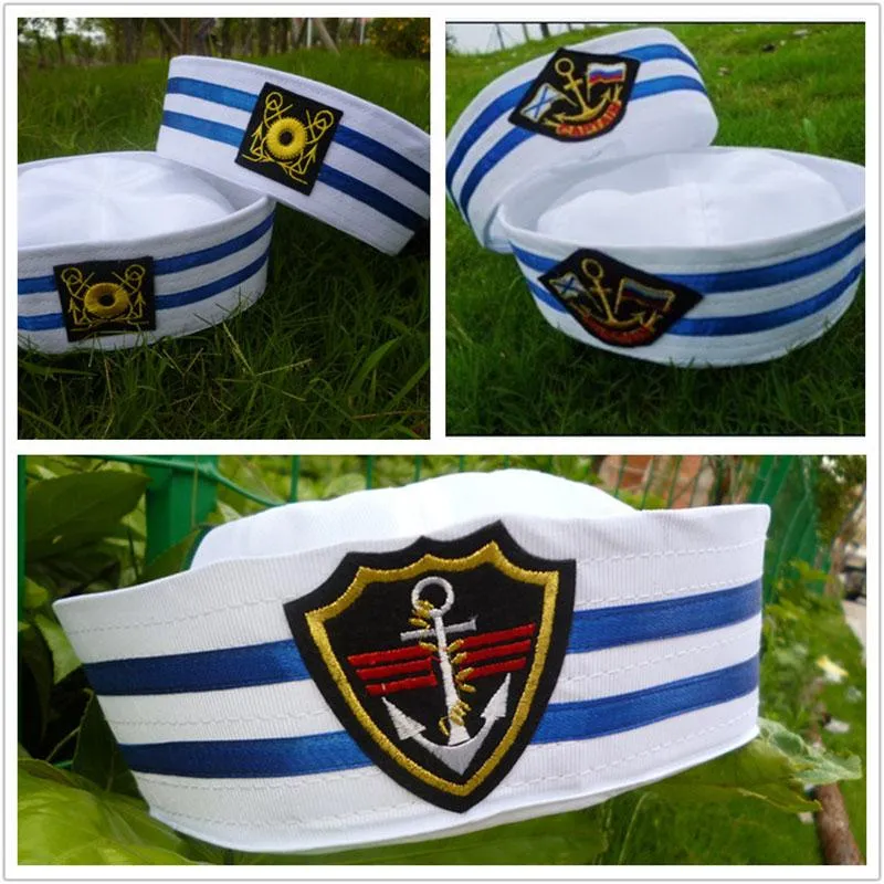 Ball Caps Sailors Ship Boat Captain Blue White Hat State Navy Marine Cap с якорным морским лодками морские модные платья Lxhball