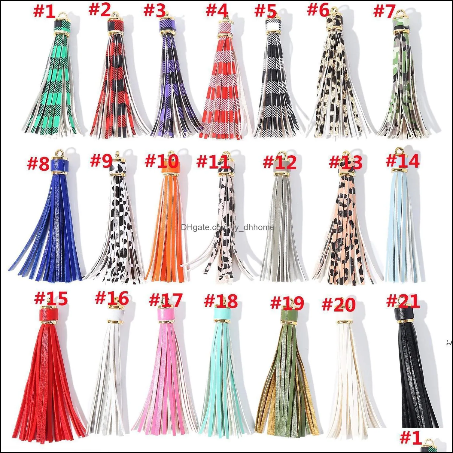 ups tassel card bag pendant jewelry fringe solid plaid leopard print silicone bead bracelets keychain accessory bracelet keys chain