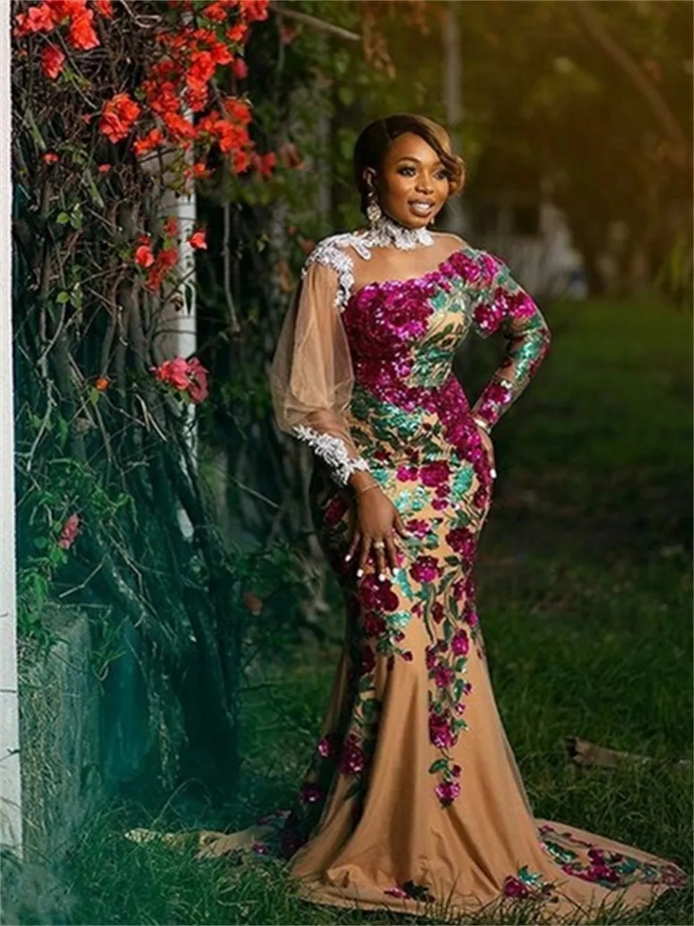 Long Sleeve African Aso Ebi Embroidered Evening Gown For Black Girls  Perfect For Birthday Parties, Formal Events, Proms, Reception, And Dinner  Parties Vestidos From Readygogo, $150.86