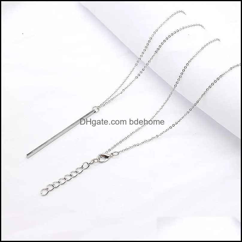 simple fashionable simple and exquisite lasso vertical bar necklace