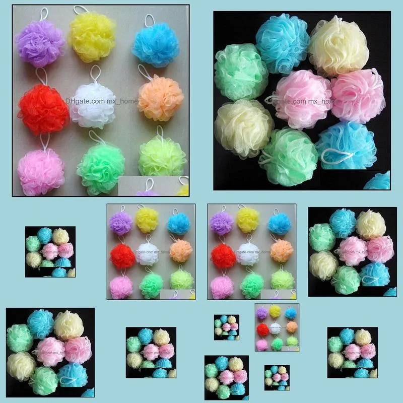 100 Pcs Bath Ball Bathsite Bath Tubs Cool Ball Towel Scrubber Body Cleaning Mesh Shower Wash Sponge Product