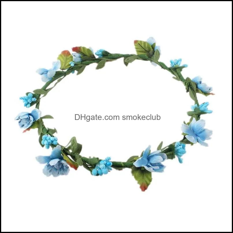 Flowers Wreaths Hairband Fashion Bride Bohemian Flower Headband Wedding Floral Garland Headwear Party Hair Accessories