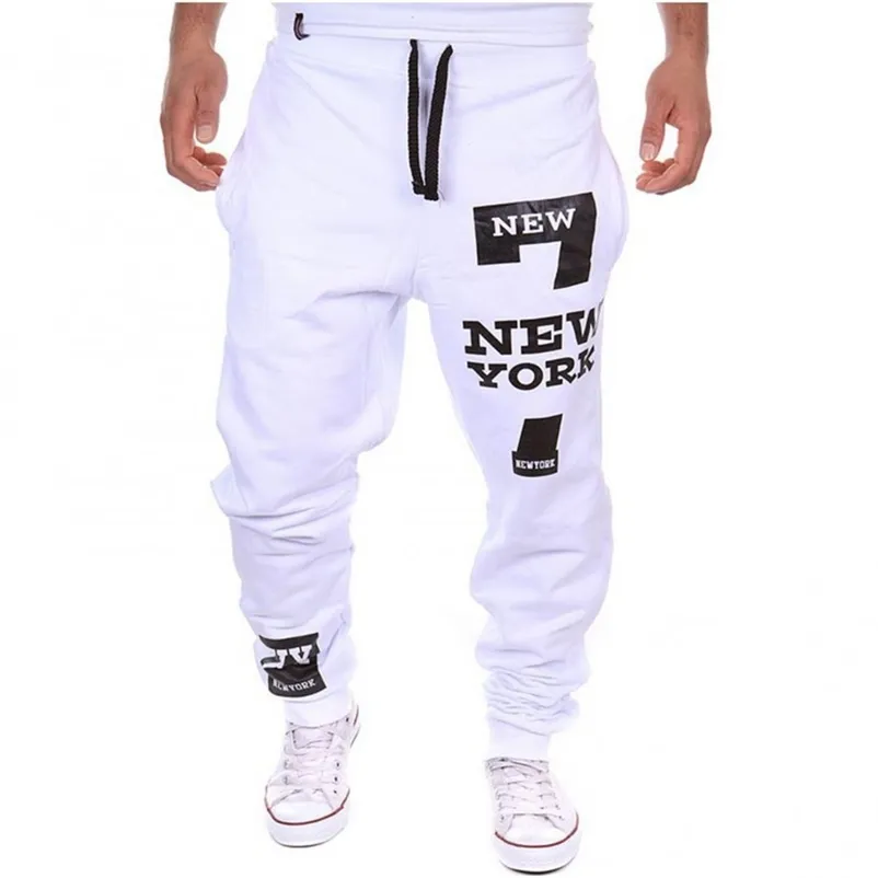 Herrbyxor 50 män casual jogger nummer 7 tryckt brev dragsko tröjbyxor byxor Summer Hiphop Sports 220826