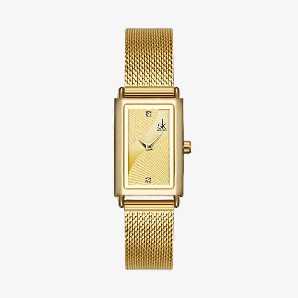 2022 Украина Дизайнерские женские часы Кварцевые автоматические повседневные золотые часы Простой стиль 001 Часы подарок на день рождения b2