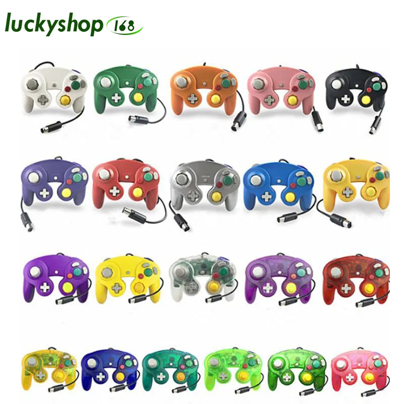 Wired Gaming Game Controller Gamepad Joystick for NGC Console Gamecube Wii U Extension Cable Turbo Dualshock Transparent Color