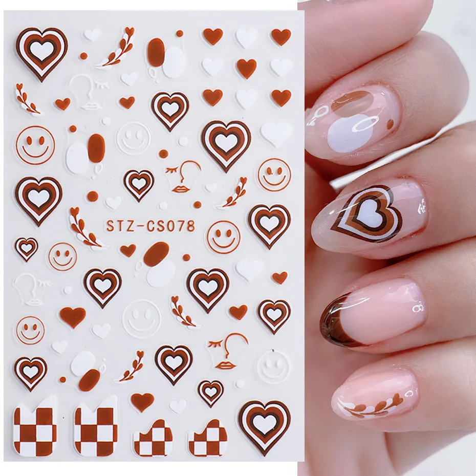 8 Sheets Cute Cartoon Nail Art Stickers 3D Self-Adhesive Nail Decals 3D Nail  Art Supplies Luxury Designer Nail Stickers for Women Kids Girls Manicure  Acrylic Nails Decoration Accessories : Amazon.in: Beauty