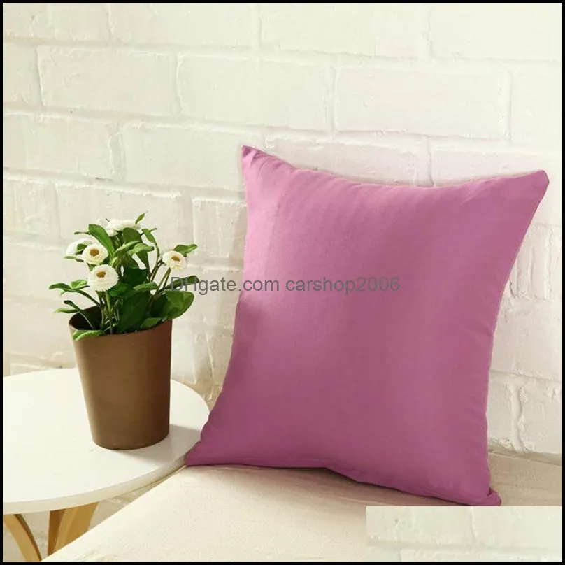 pillowcase pure color polyester white pillowcover cushion cover pillow case blank christmas decor gift 45 * 45cm wll456
