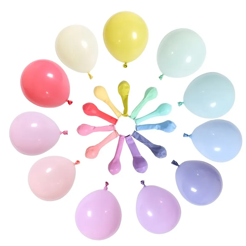 100 stks Macaron Candy Colored Ballonnen Pastel Latex Ballon Party Decoratie Festival Verjaardag Evenement Feestartikelen Bruiloft Decor 10 inch