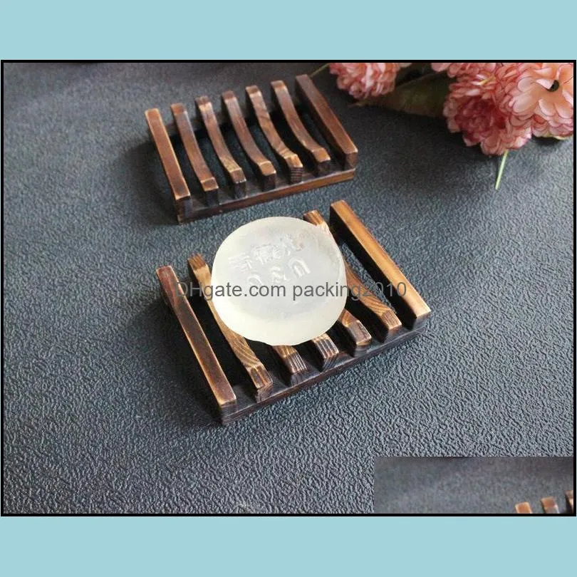 2019 Hot Vintage Wooden Soap Dish Plate Tray Holder Wood Soap Dish Holders Bathroon Shower Hand Washing DHL Free