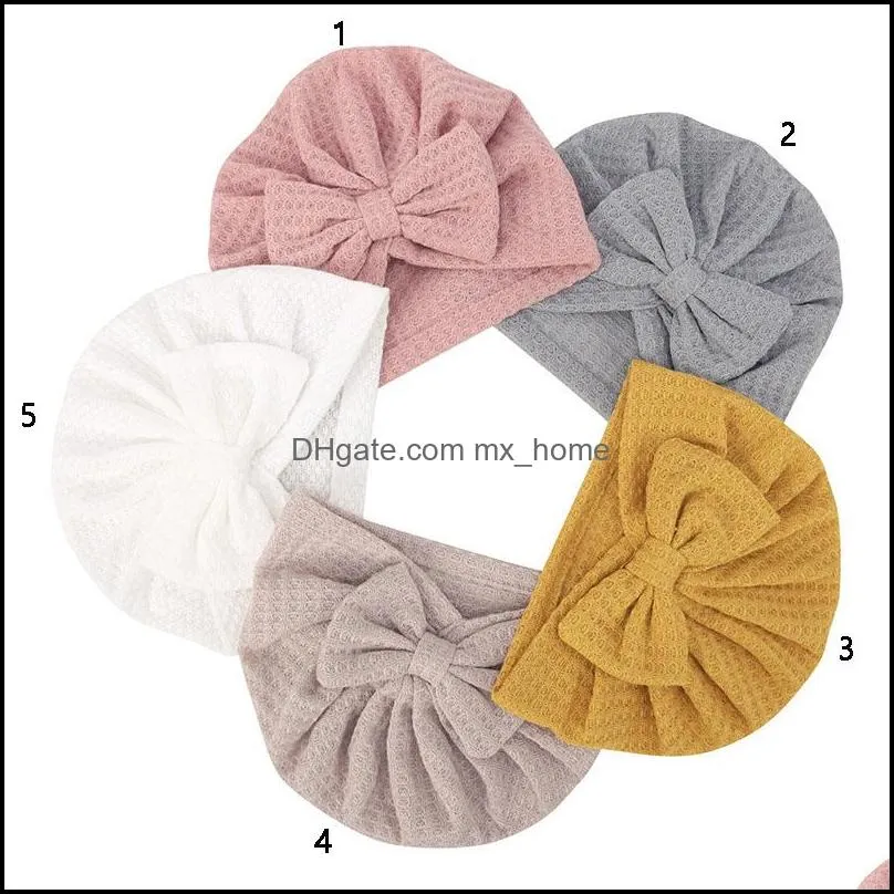infant baby hat donut bow knot headwear children toddler kids indian caps turban soft comfortable spring autumn winter hats z6202