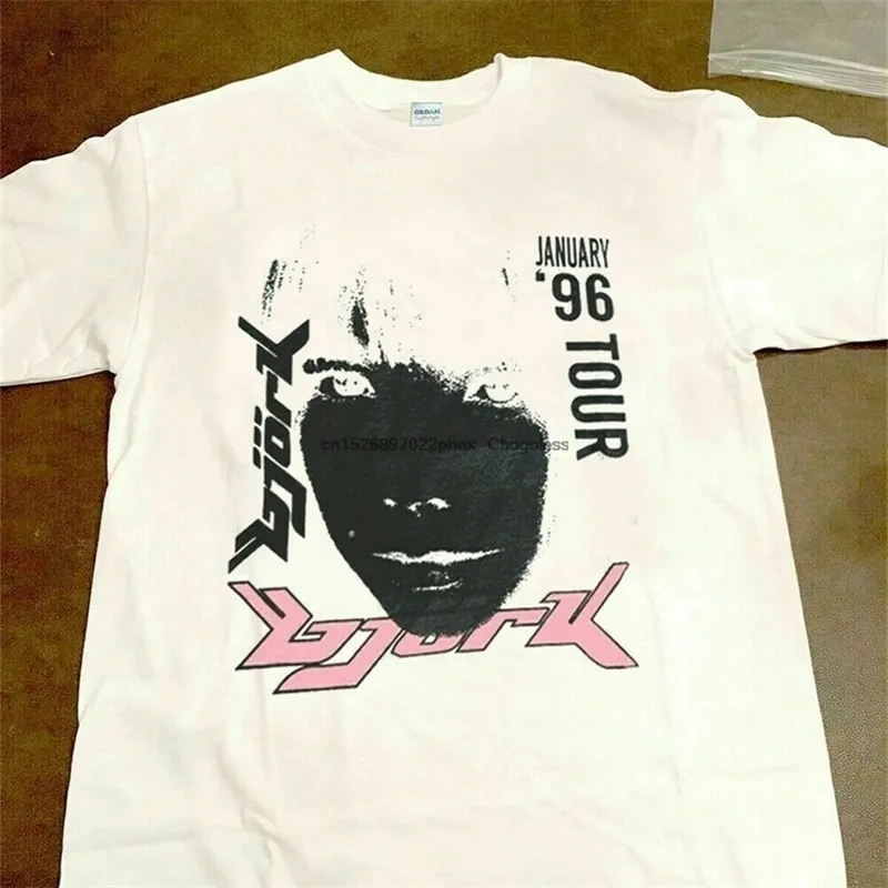 Björk 1996 Japanese Tour Promo TShirt Weiß 2 Seiten US 220627