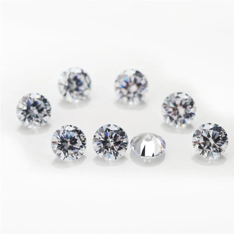 Autres 0.6-10mm 1000PCS Grade Rond Blanc Zircon Cubique Pierres CZ En Vrac Brillant Synthétique Gemmes Perles Pour BijouxAutre AutreAutre