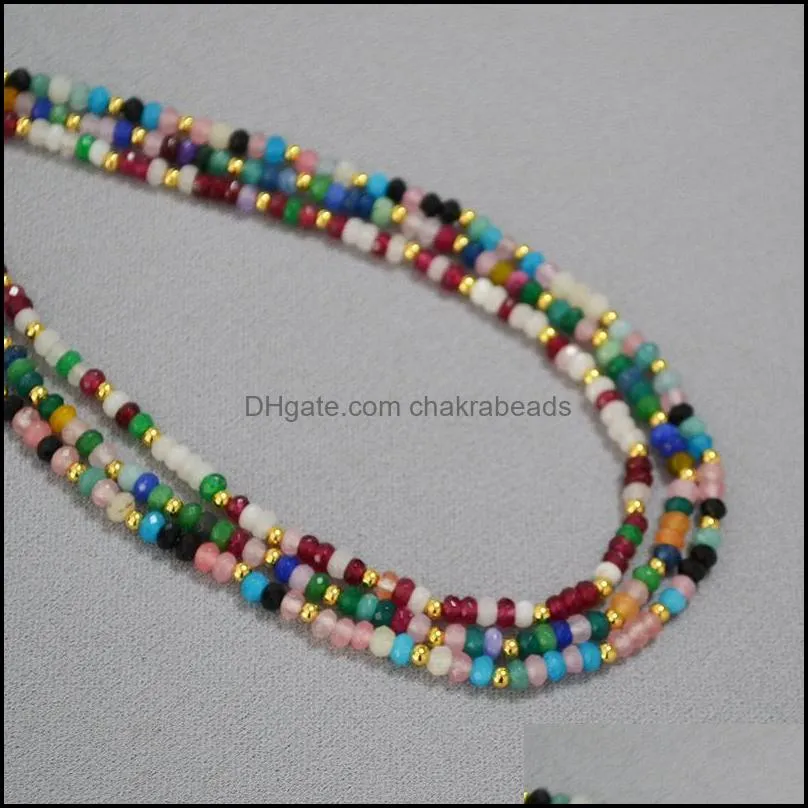 chains bohemian style choker summer natural stone beaded women necklacechains