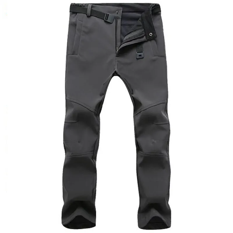 Winter Pants Men Outwear Soft Shell Fleece Thermal Trousers Mens Casual Autumn Thick Stretch Waterproof Military Tactical 220524