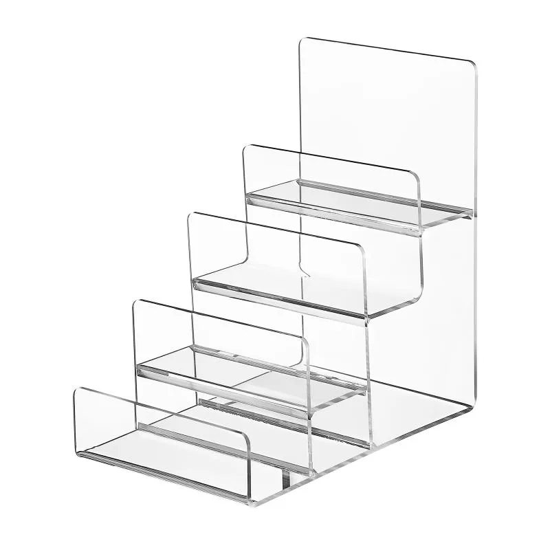 Ganci Rotaie Espositore Portamonete Organizer Portaoggetti Acrilico Rack Portafogli Scaffali Custodia Organizzatori semplici Scaffali Borse Stand DesktopHo