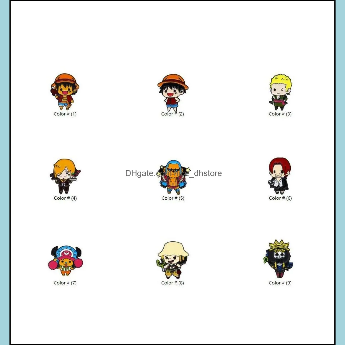 anime one piece luffy boa hancock sabo portgas d ace roronoa zoro sanji chopper cute cartoon alloy enamel lapel badge brooch pin 15