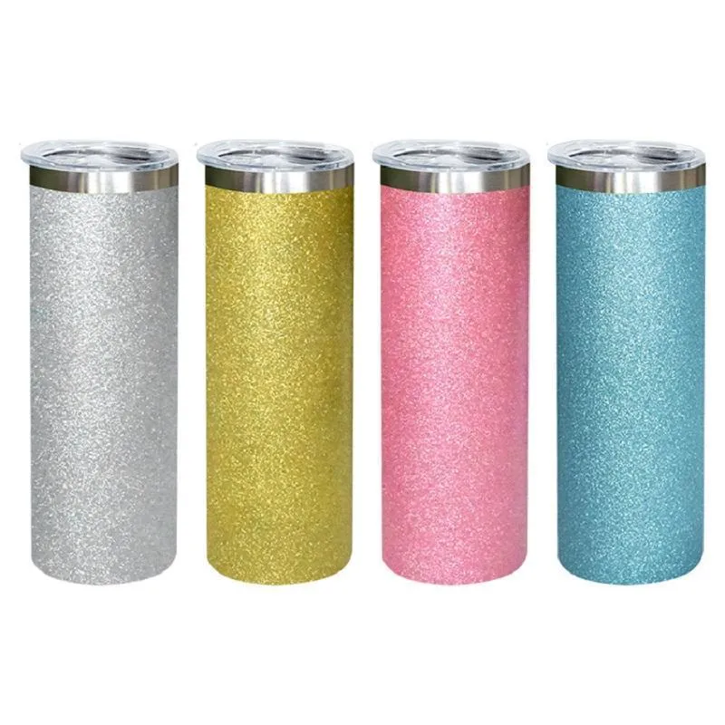 20oz Sublimation Glitter Tumblers Powder Straight Tumbler Stainless Steel  Tumber Vacuum Insulated Beer Bulk Travel Mugs With Straw FY5313 SS1107 From  Supercups666, $6.05