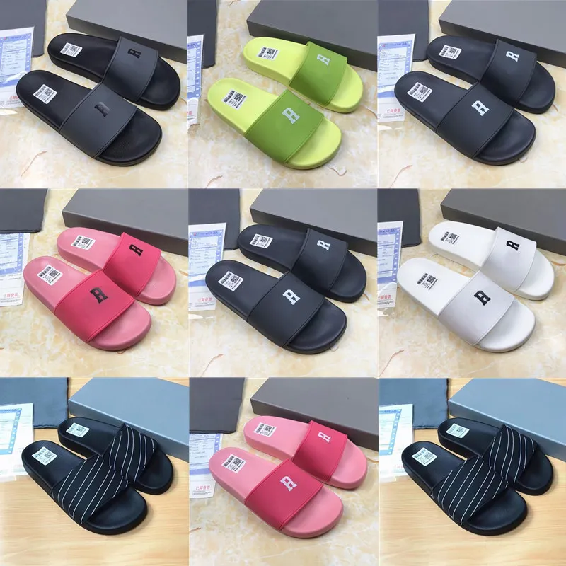 Designer Men Women Sandals Summer Beach Slipper Pool One Word Belt Slides Upgraded Version Indoor Shower Room Outdoor Sandals Size 35-45